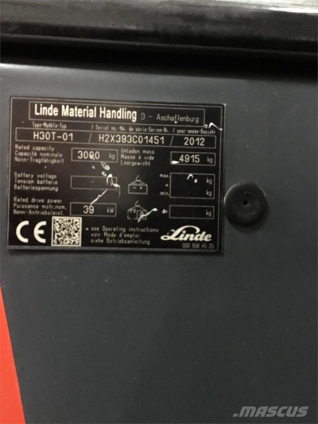 Linde H 30 T 01 Gaasitõstukid
