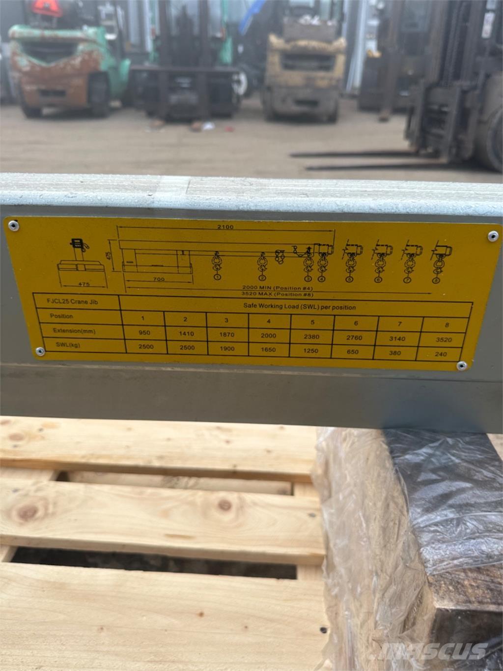  2500kg Muud lisaseadmed ja tarvikud