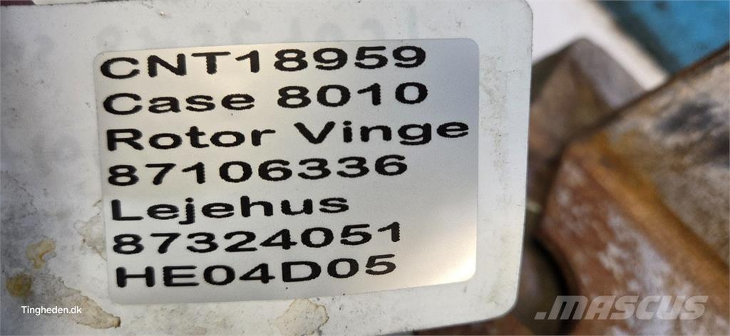 CASE 8010 Lisavarustus ja komponendid