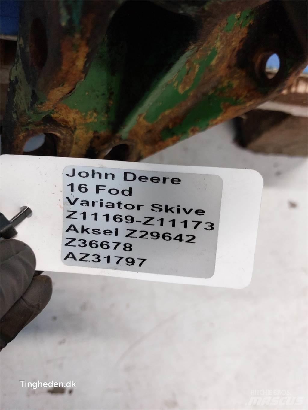 John Deere 1000 Lisavarustus ja komponendid