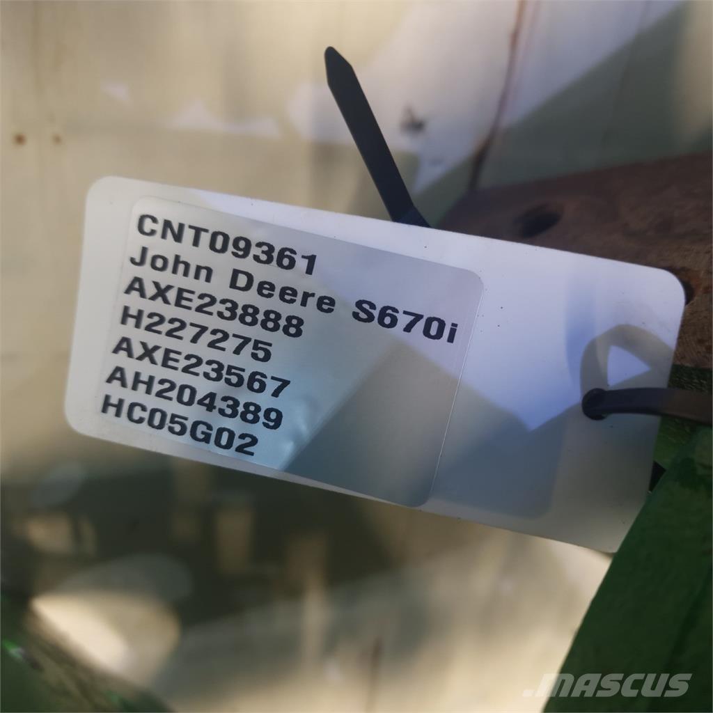 John Deere S670 Muud põllumajandusmasinad