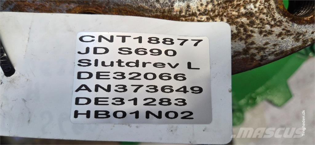 John Deere S690 Lisavarustus ja komponendid