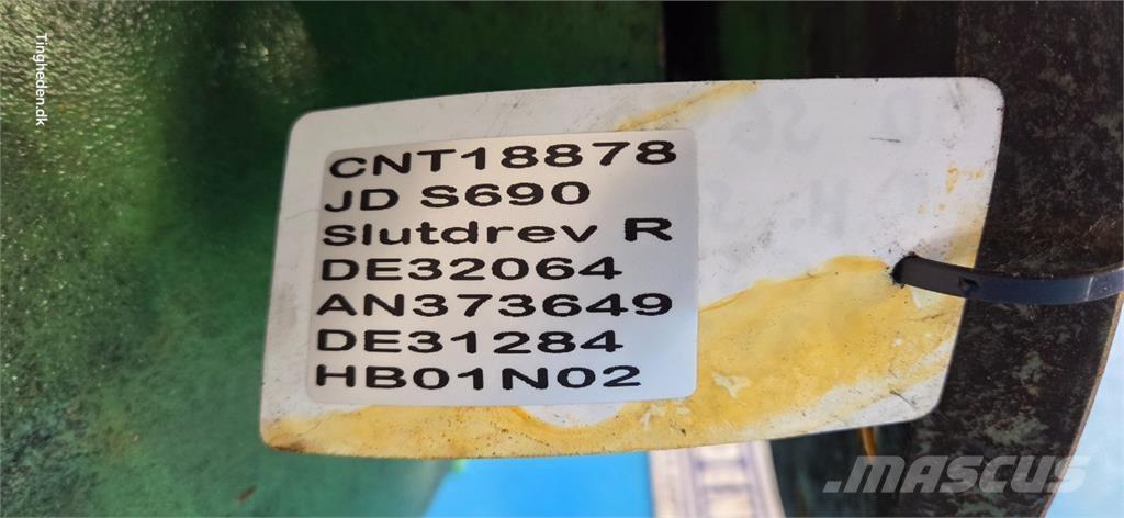 John Deere S690 Lisavarustus ja komponendid