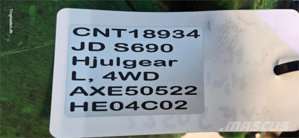 John Deere S690 Lisavarustus ja komponendid