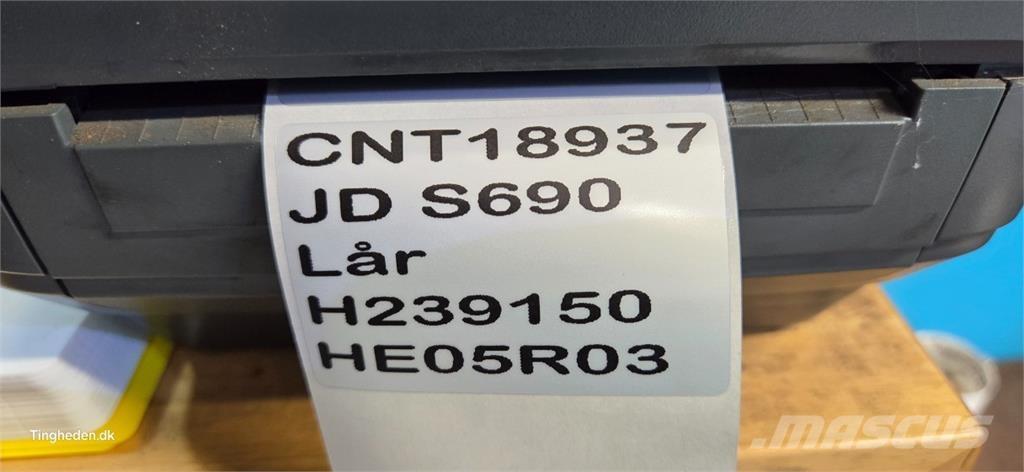 John Deere S690 Lisavarustus ja komponendid