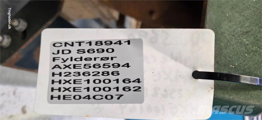 John Deere S690 Lisavarustus ja komponendid