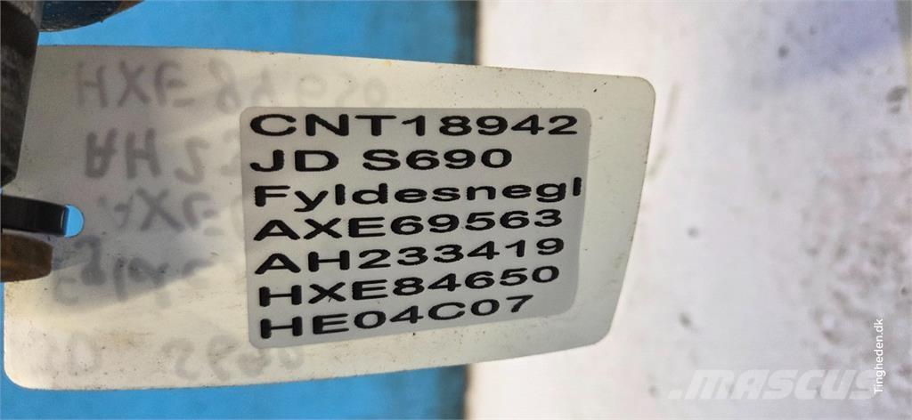 John Deere S690 Lisavarustus ja komponendid