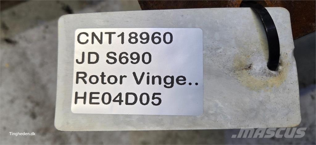 John Deere S690 Lisavarustus ja komponendid