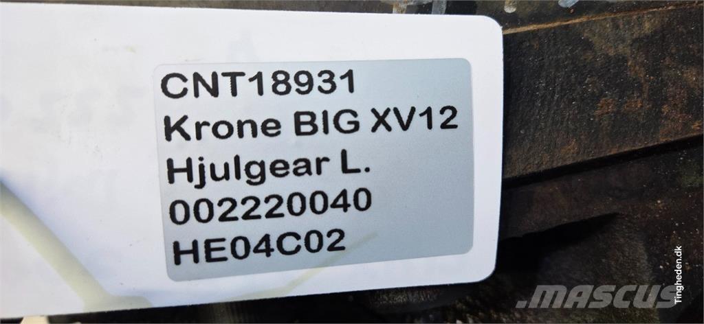 Krone Big X V12 Silo- ja heinavarumise tehnika tarvikud