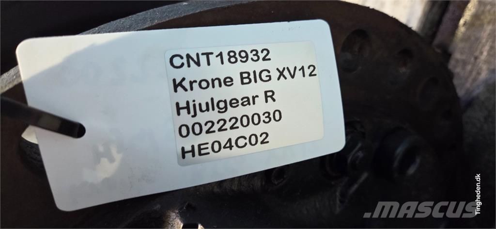 Krone Big X V12 Silo- ja heinavarumise tehnika tarvikud