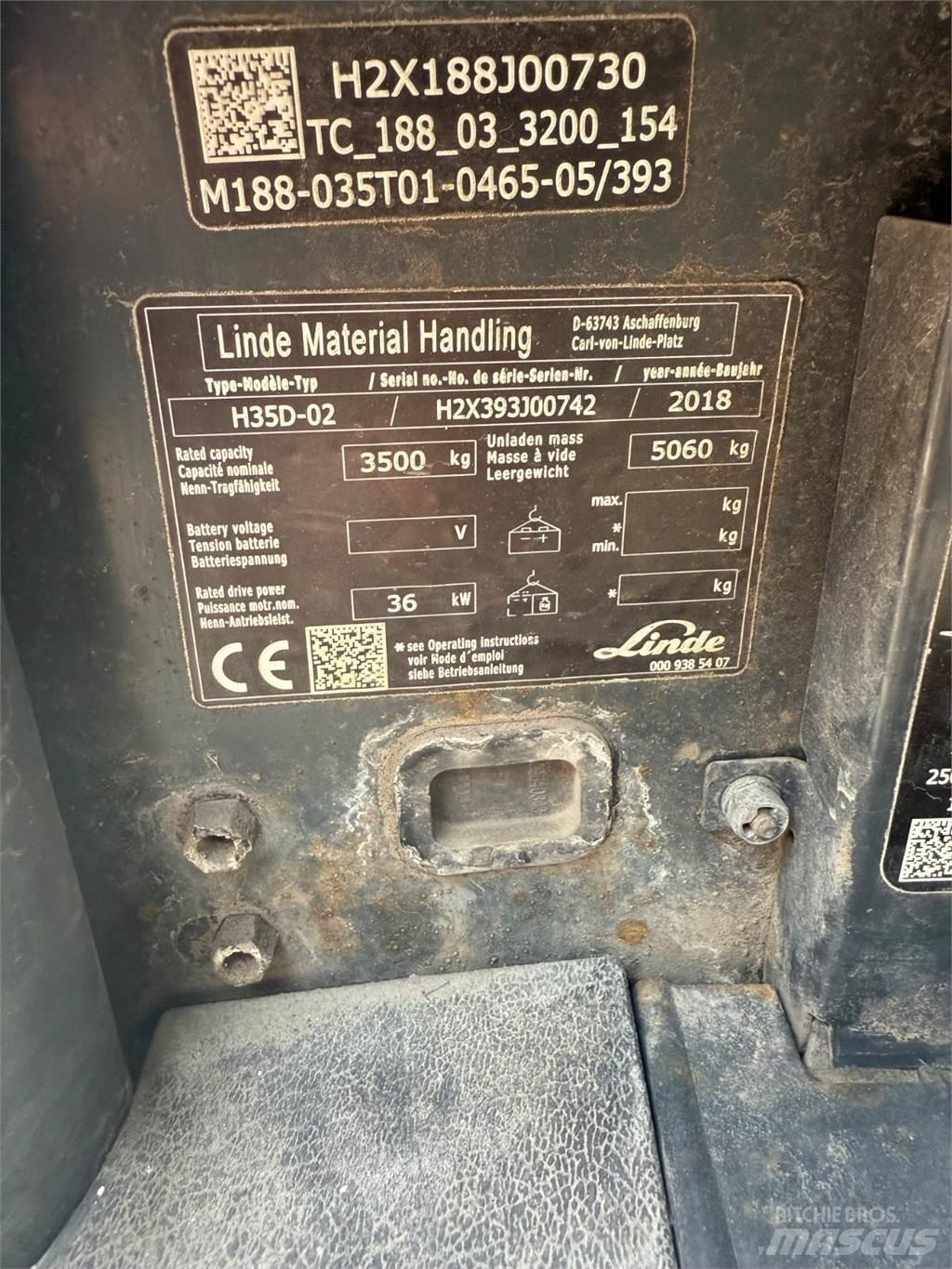 Linde H35D Diiseltõstukid
