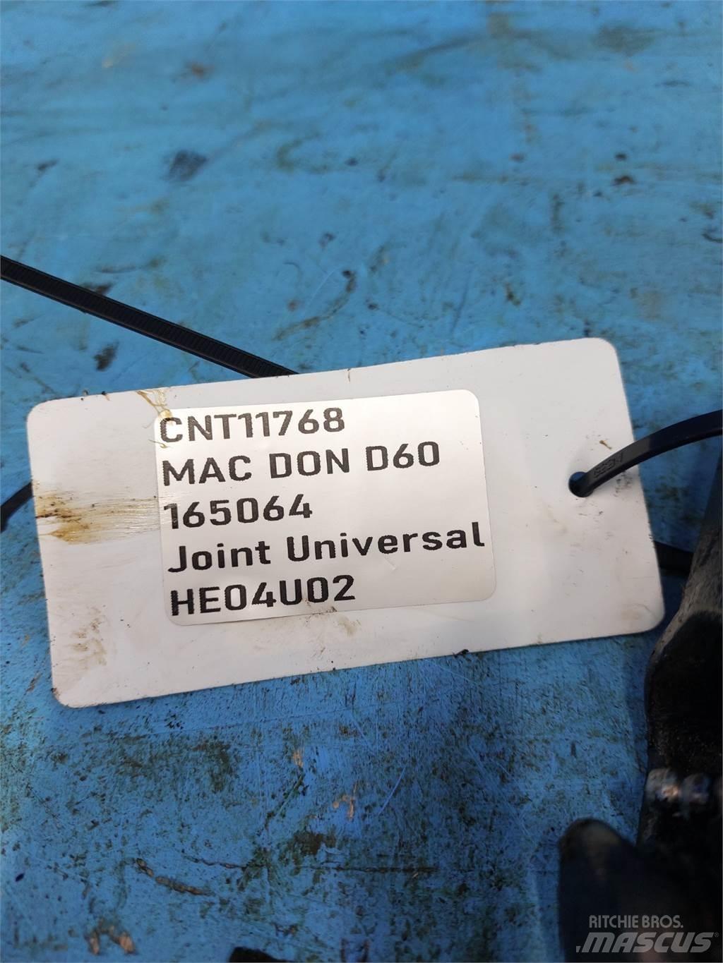 MacDon D60 Lisavarustus ja komponendid