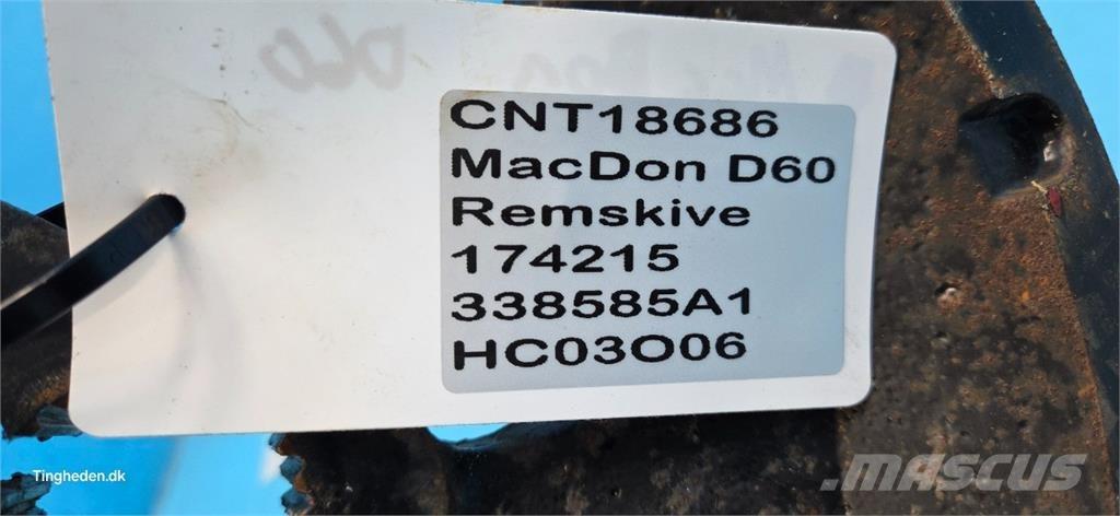 MacDon D60 Lisavarustus ja komponendid