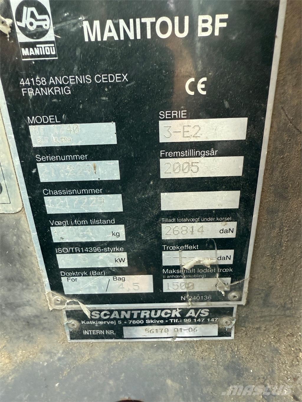 Manitou MT1740 Teleskooplaadurid