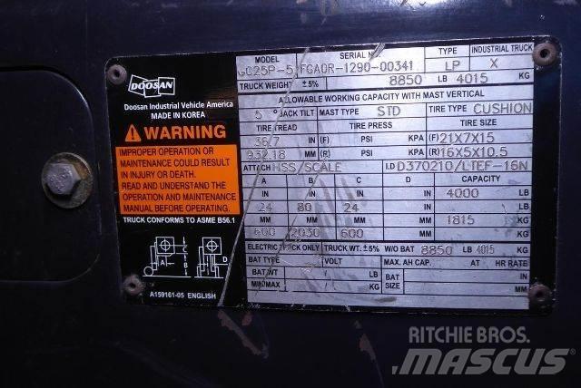 Doosan GC25P-5 Kahveltõstukid - muud