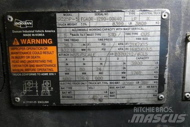 Doosan GC25P-5 Kahveltõstukid - muud