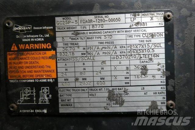 Doosan GC25P-5 Kahveltõstukid - muud