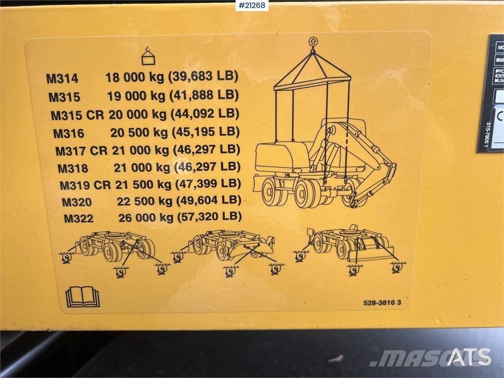 CAT M315 Ratasekskavaatorid