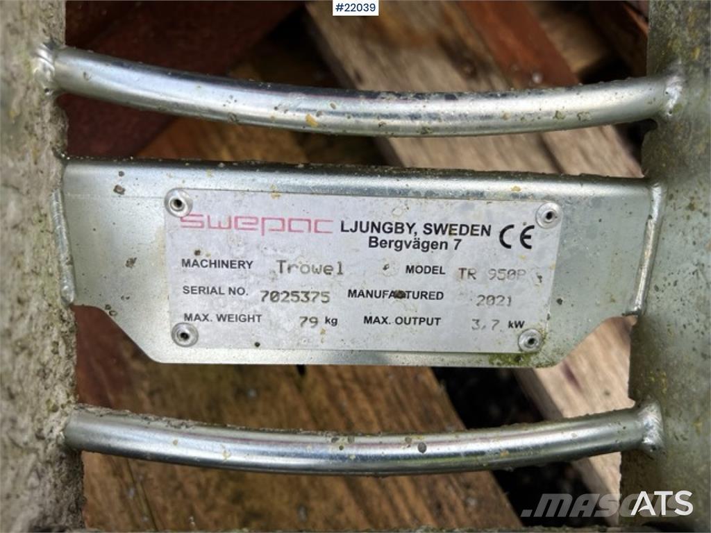 Swepac TR 950R Betoonivalmistamistarvikud