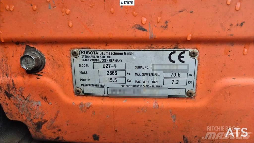 Kubota U27-4 Miniekskavaatorid < 7 t
