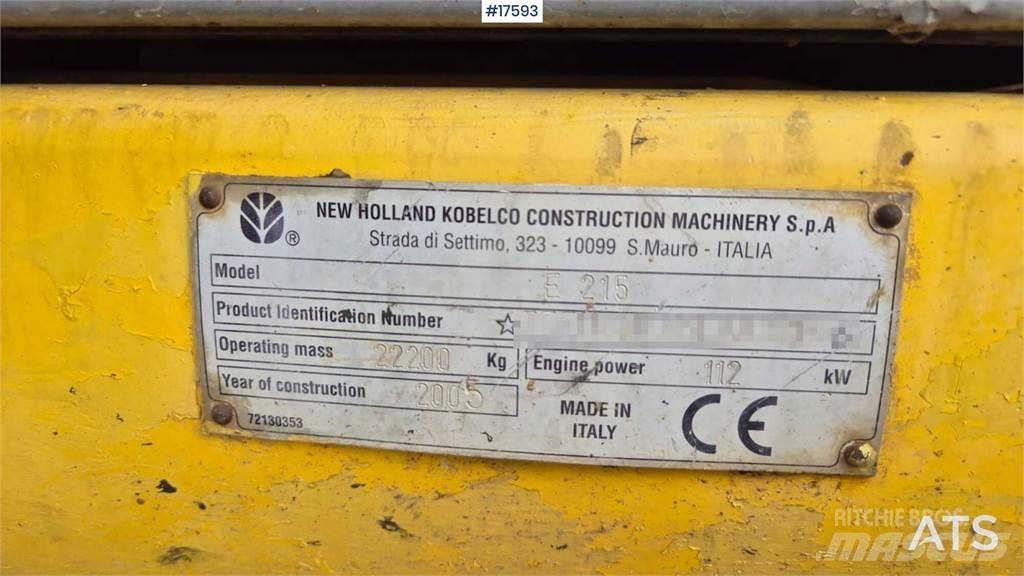 New Holland E215 Roomikekskavaatorid