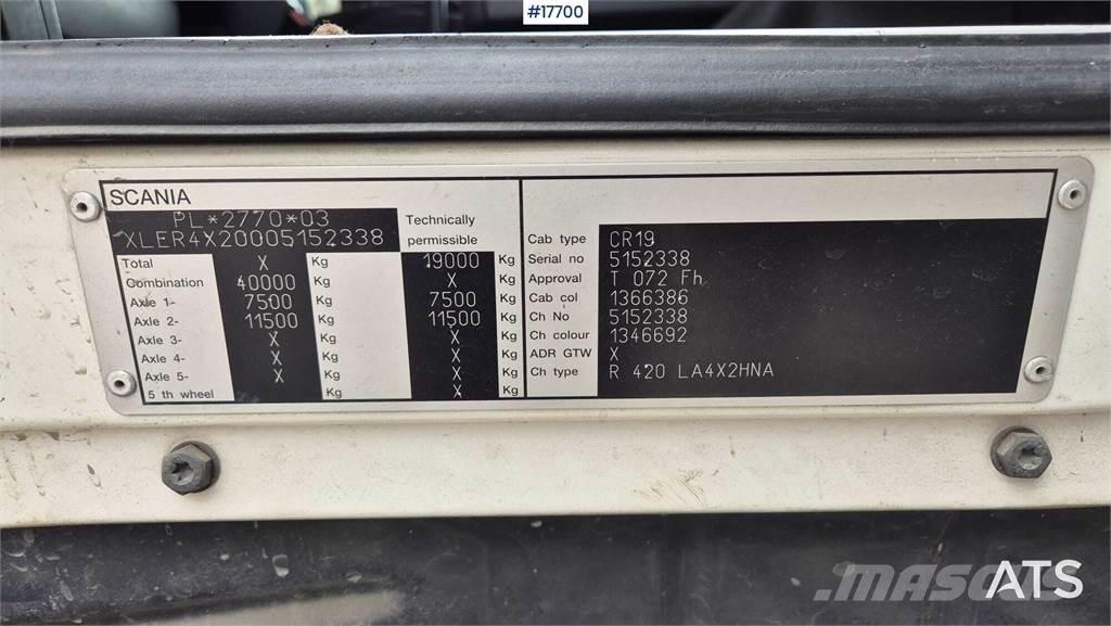 Scania R420 Sadulveokid
