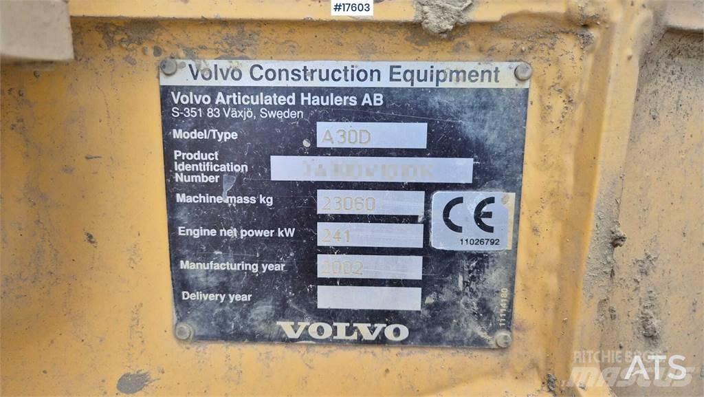 Volvo A30D Liigendraamiga pinnaseveokid