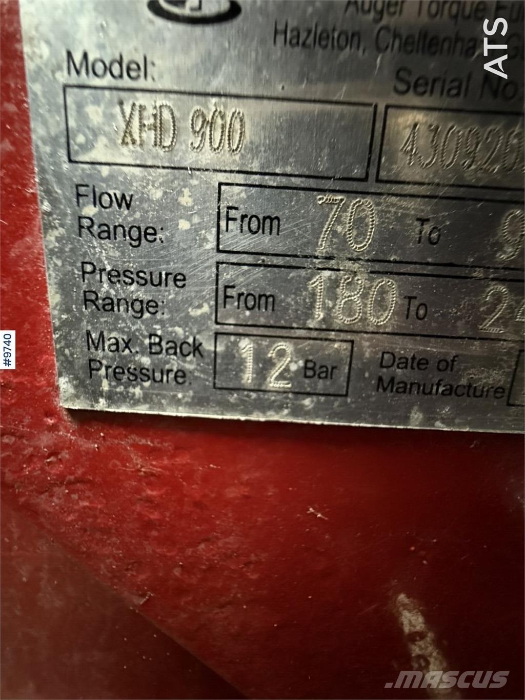 Auger Torque XHD 900 Ekskavaatorikopad ja lisaseadmed