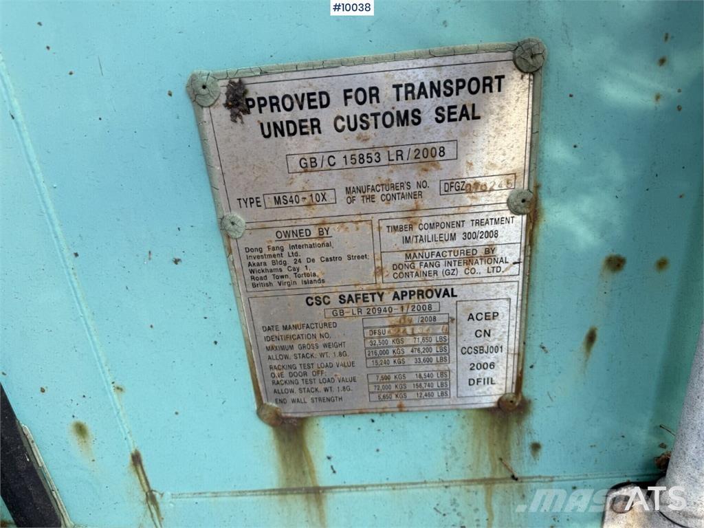  MS40-10X MS40-10X Erikonteinerid