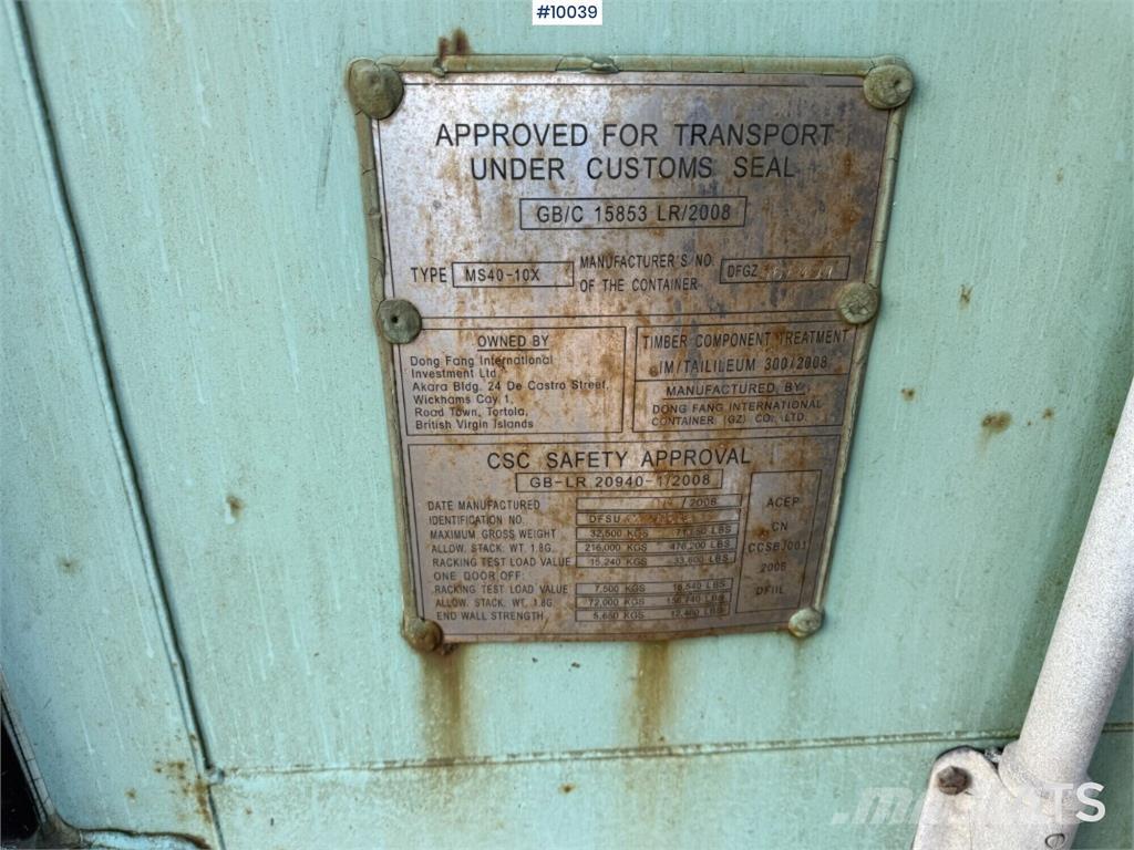  MS40-10X MS40-10X Erikonteinerid