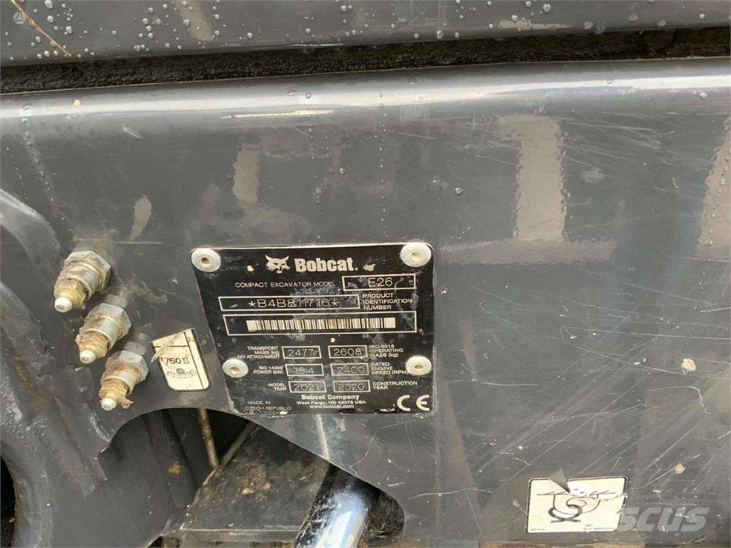 Bobcat E26 Miniekskavaatorid < 7 t