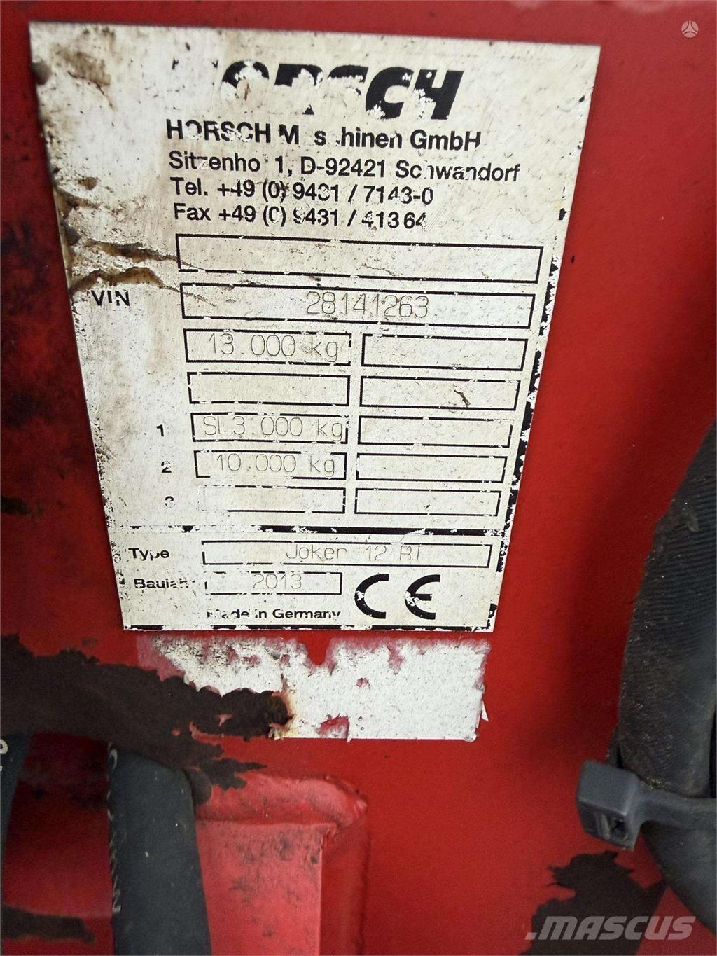 Horsch Joker 12RT Äkked