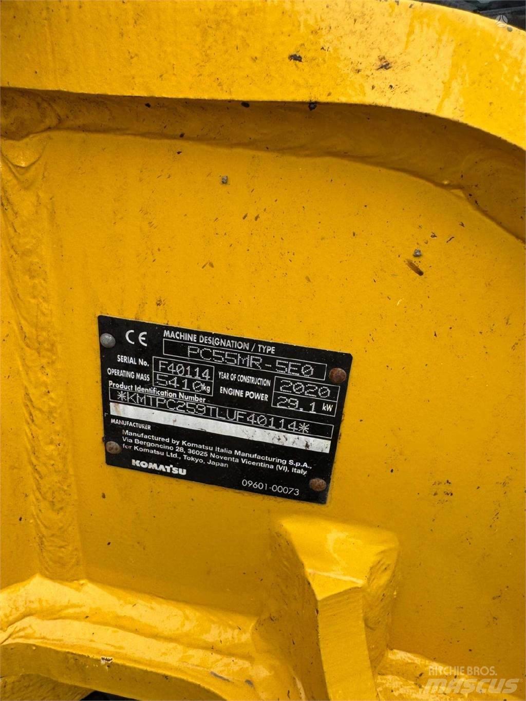 Komatsu PC55MR-5 Roomikekskavaatorid
