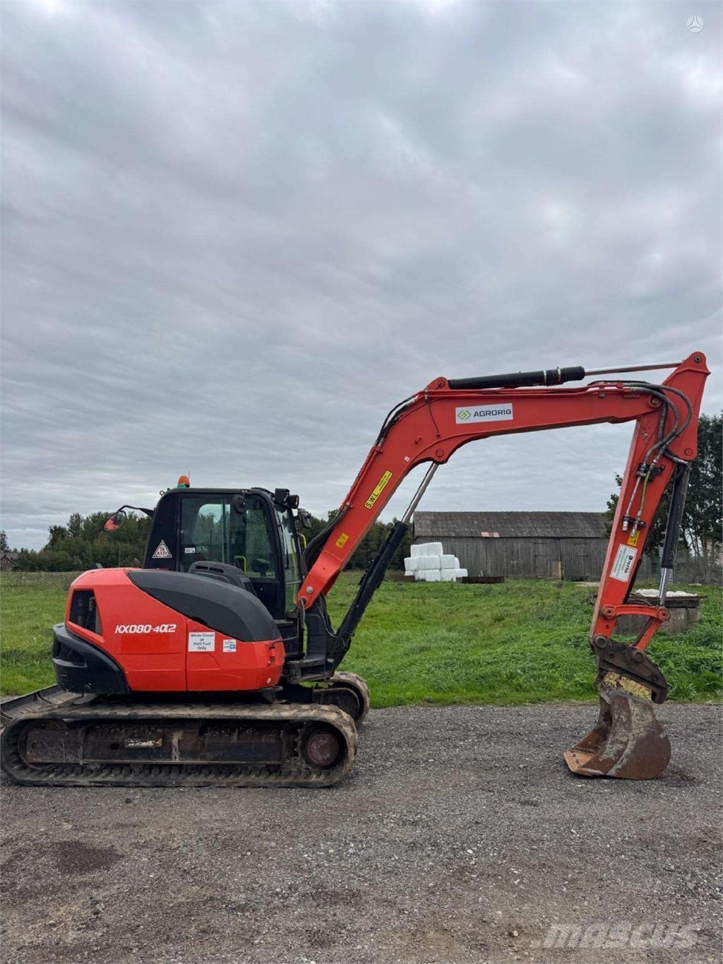 Kubota KX080-4a Roomikekskavaatorid