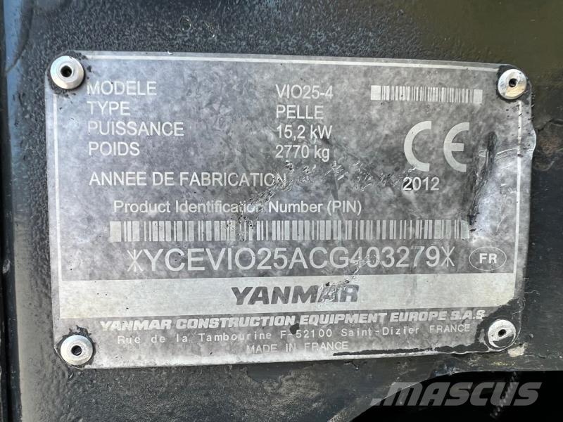 Yanmar ViO25 Miniekskavaatorid < 7 t