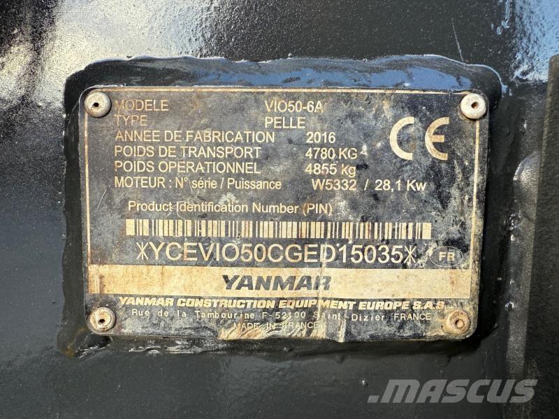 Yanmar ViO50 Miniekskavaatorid < 7 t
