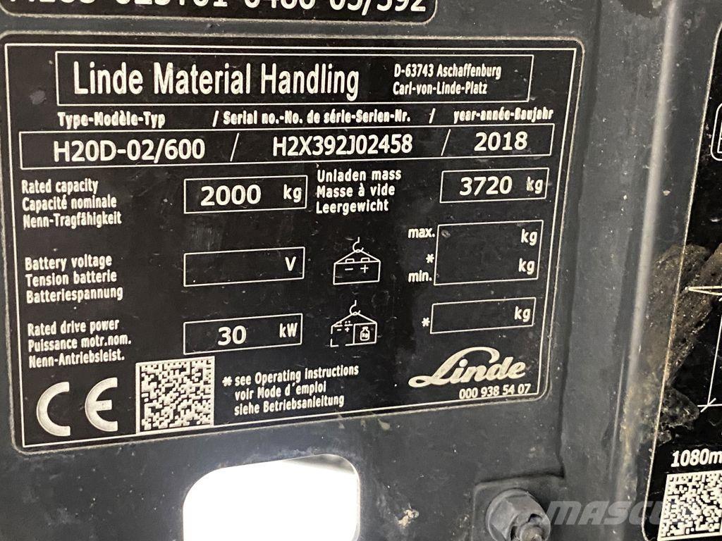 Linde H20D-02/600 Diiseltõstukid