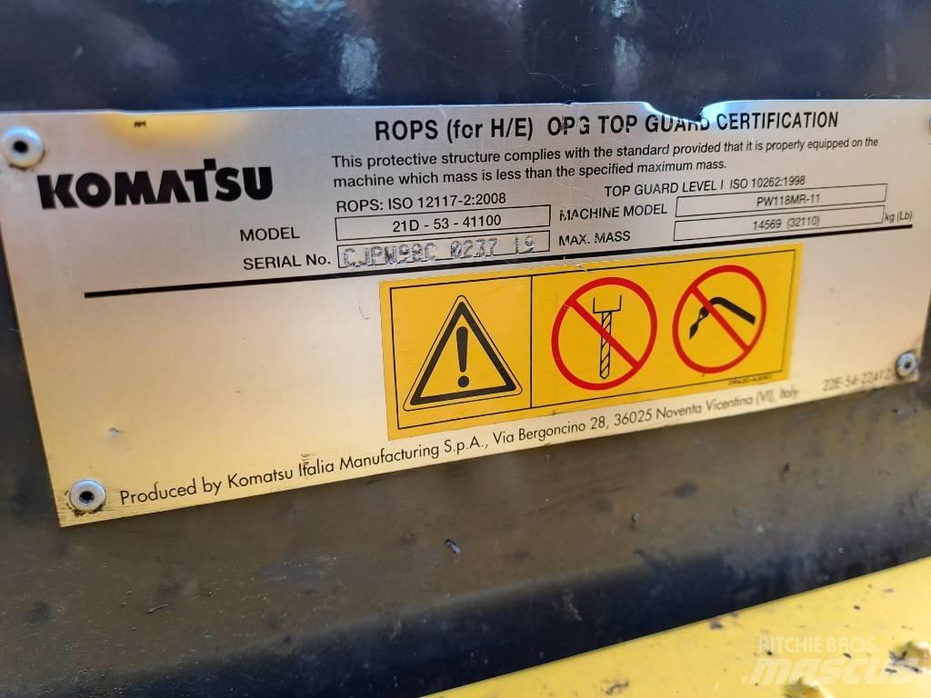 Komatsu PW118MR-11 Ratasekskavaatorid