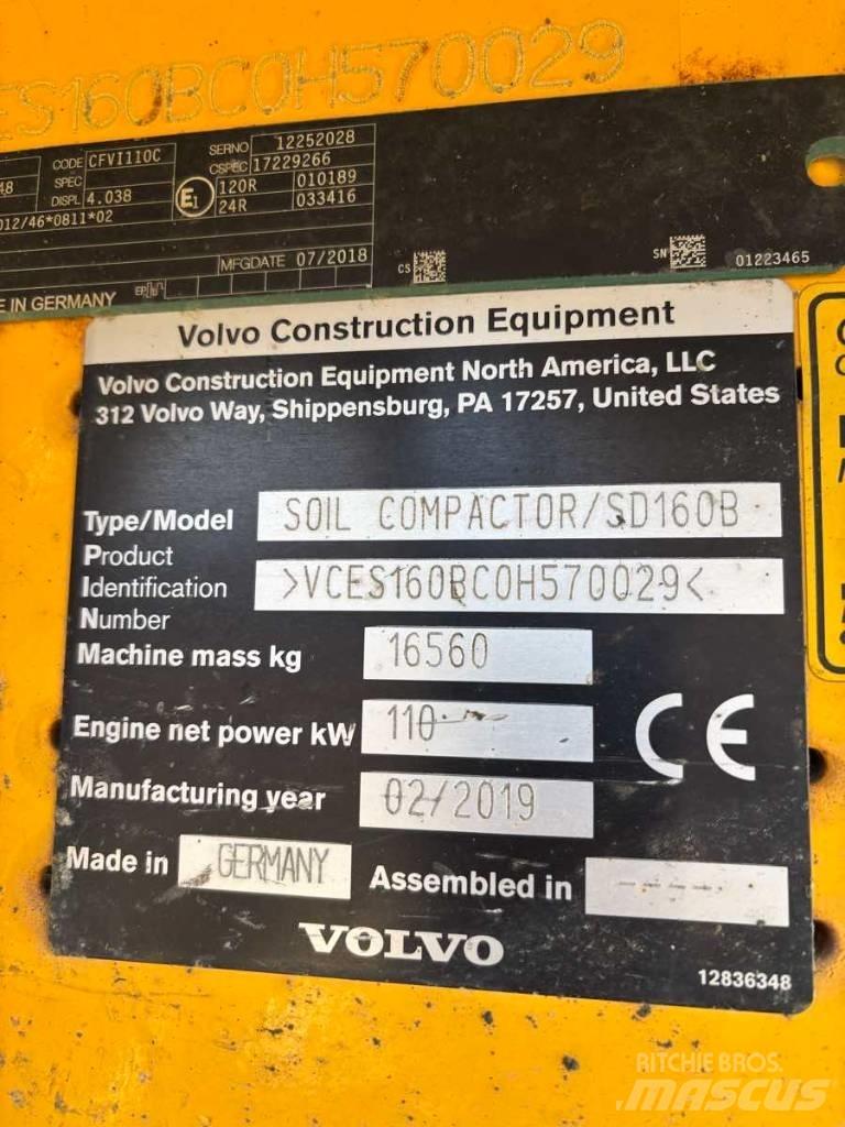 Volvo SD 160 B Ühe trumliga rullid