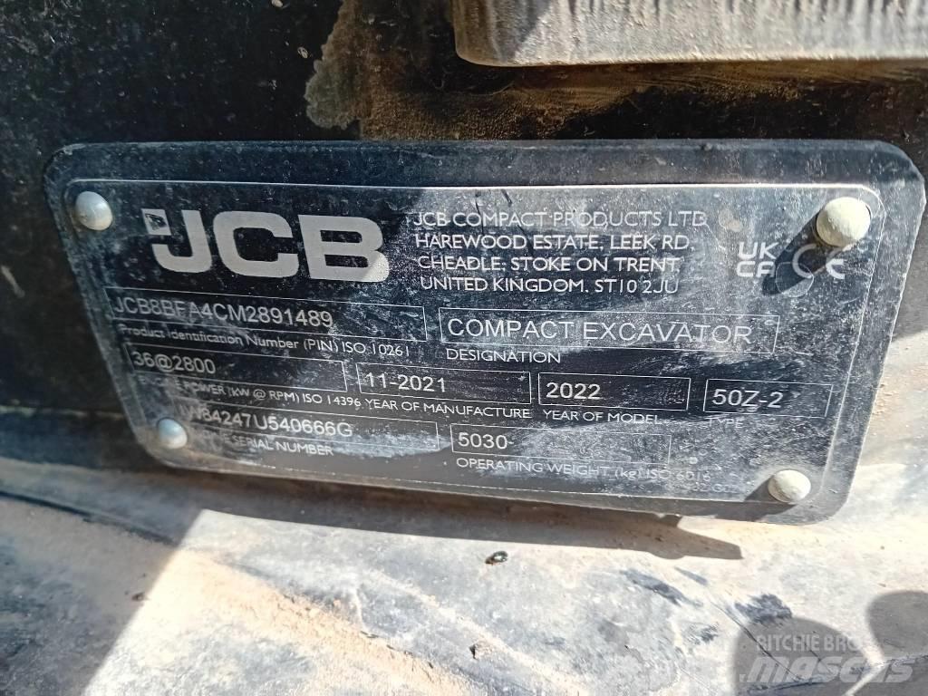 JCB 50 Z-2 Miniekskavaatorid < 7 t