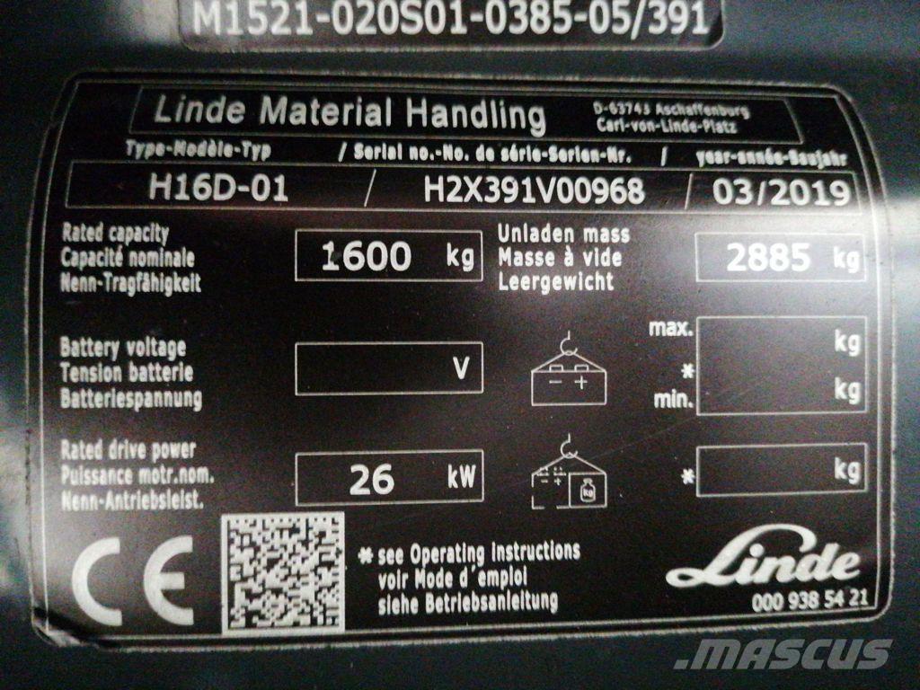 Linde H16D-01 Diiseltõstukid