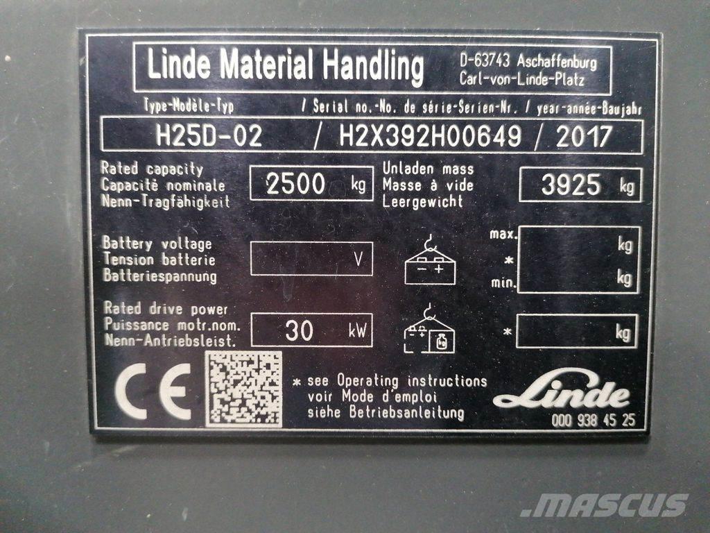 Linde H25D-02 Diiseltõstukid