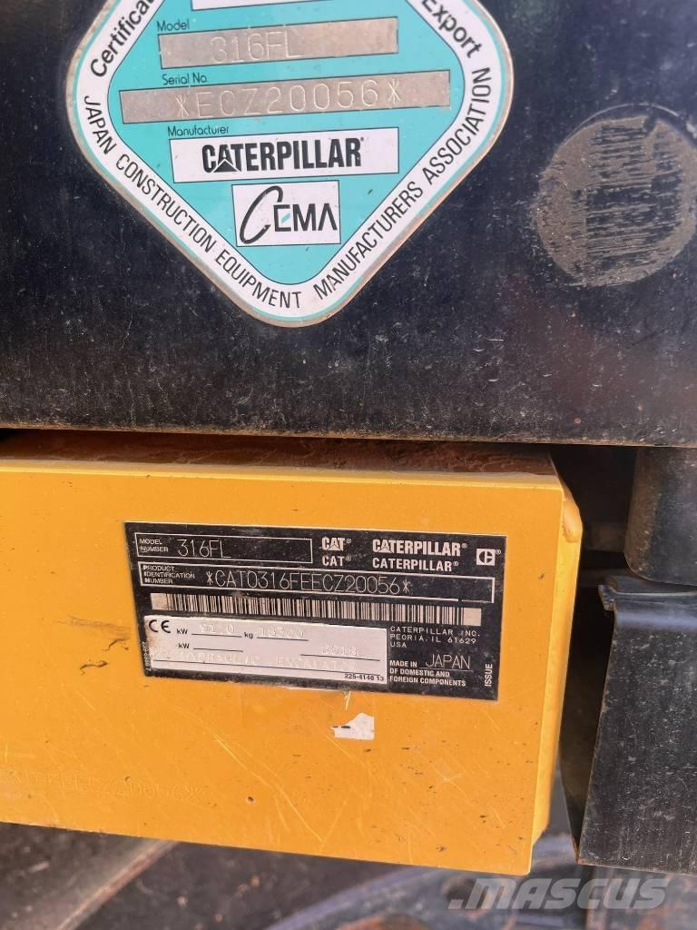 CAT 316FL Roomikekskavaatorid
