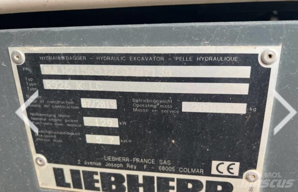 Liebherr R 926 KLC Roomikekskavaatorid