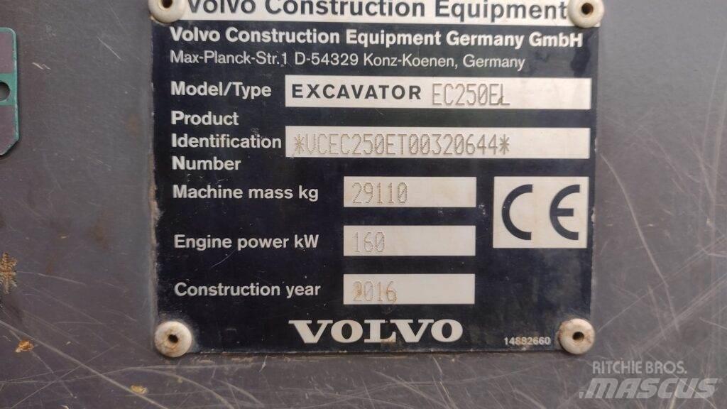 Volvo EC250EL Roomikekskavaatorid