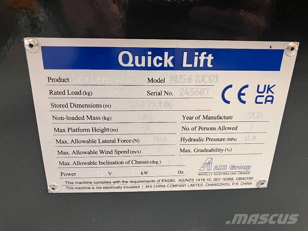 HAULOTTE MOVE UP 5.6 Vertikaalsed mast tõstukid