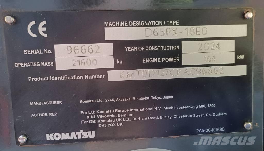 Komatsu D65PX-18E0 Buldooserid