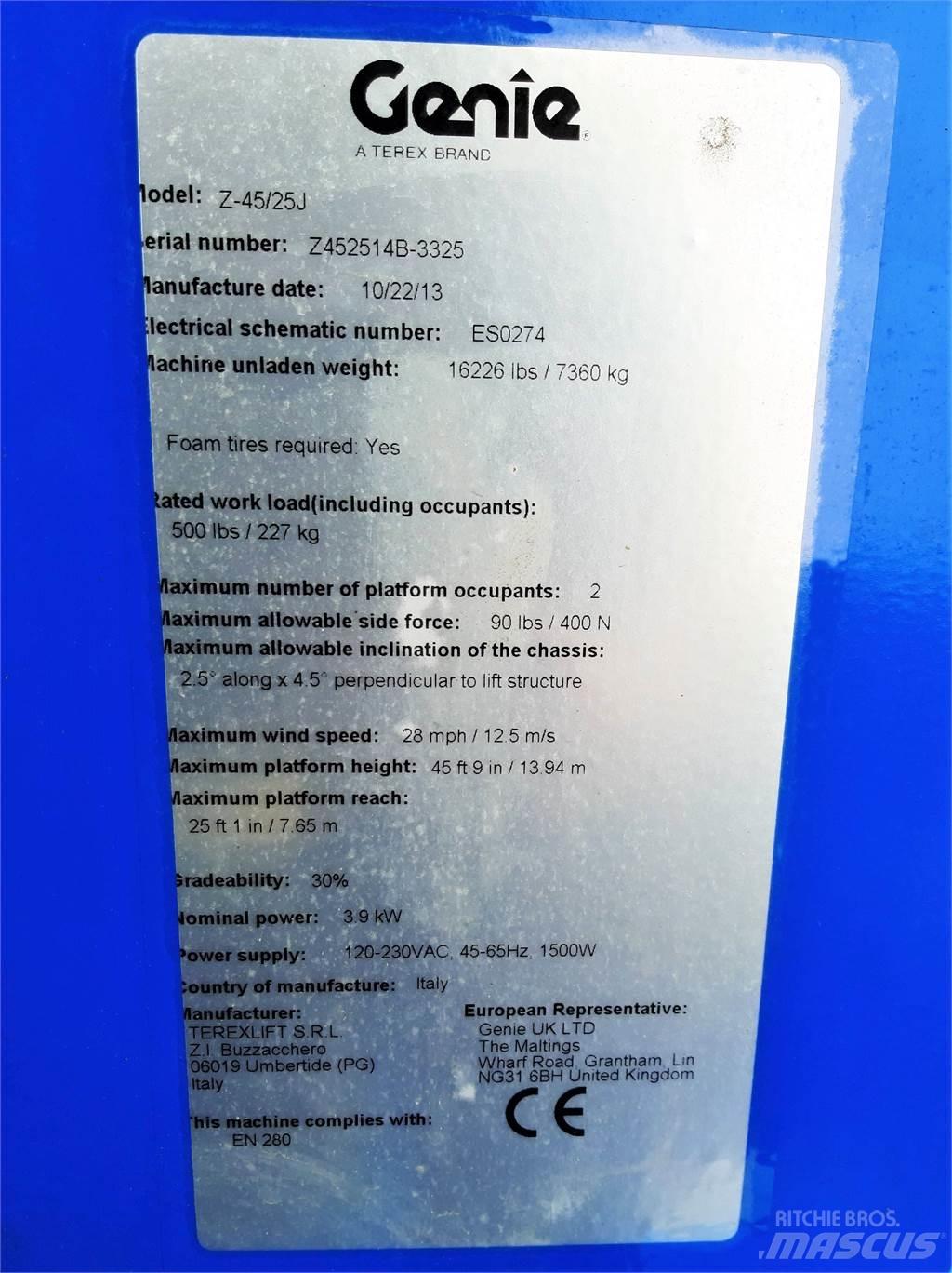 Genie Z45 25JDC Iseliikuvad poomtõstukid