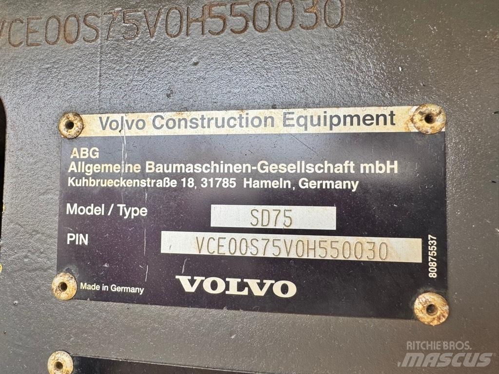 Volvo SD 75 Ühe trumliga rullid