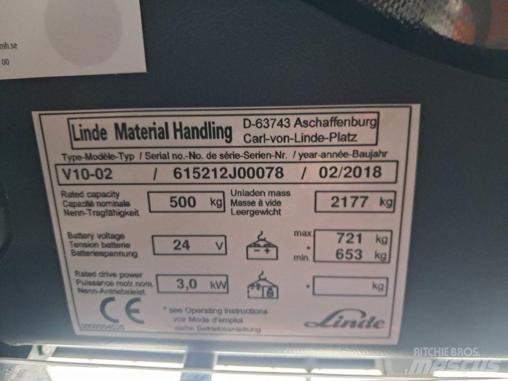 Linde V10-02 Madalkomplekteerimistõstuk